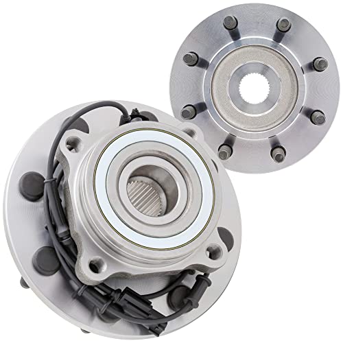 QJZ [2-Pack] 515101 - Front Driver and Passenger Side Wheel Hub Bearing Assembly Compatible with [4WD Models Only] 2006-2008 Dodge Ram 1500, 2006-2008 Dodge Ram 2500, 2006-2008 Dodge Ram 3500