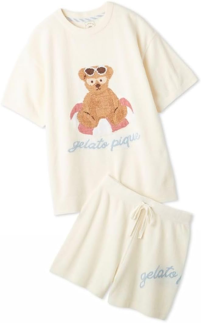GELATO PIQUE スポーティーベア裏毛プルオーバー&ショートパンツセット Amazon.co.jp: [ジェラート ピケ] 【ONLINE限定】サマーベアジャガード