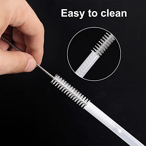 6pcs Replacement Straws for Iron Flask Thermo Flask, Straws with 2 Cleaning Brushes Compatible with IRON °FLASK, Thermo flask, Hydro Flask Wide Mouth Bottle Straw Lid