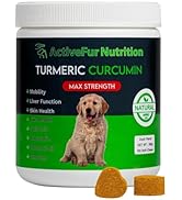 ActiveFur Nutrition Turmeric Curcumin Chews for Dogs - 120 Duck Flavoured Soft Chews