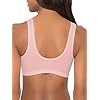 Fruit of the Loom Women's Comfort Front Close Sport Bra with Mesh Straps, Blushing Rose, 36