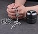 HanlinCC St.Michael Catholic Rosary Necklace Hematite Stone Beads with Metal Cross Glory Beads for Men and Women in Metal Box