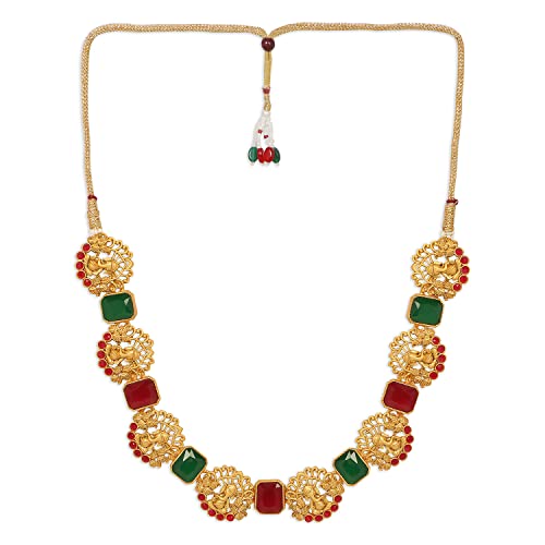 Matte Plated Goddess Saraswati Temple Jewellery Set