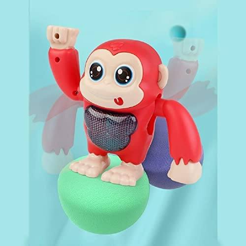 Image of VGRASSP Dancing Monkey Toy for Kids - Hand Tumbling Monkey Toy with Music and Light Effects (Red)