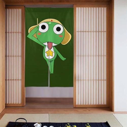ドアカーテン 遮光カーテン ケロロ軍曹 アニメ ロング のれん 間仕切り かわいい 目隠し 湯のれん おしゃれ 暖簾 玄関 キッチン リビング ベランダ 86cm×143cm