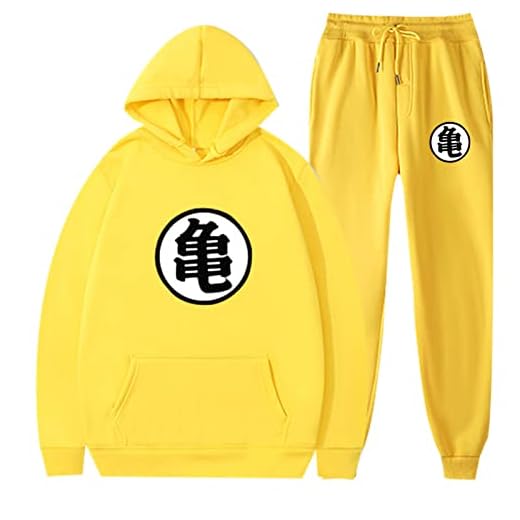goku kostym män 2-delad kostym tröja herr och dam Sun Wukong kläder sweatsuit tröja barn gul 3XL