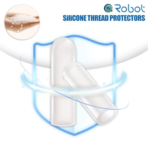 Terminales de silicona flexibles blancos de 10mm para protección de cables y roscas de pernos 5