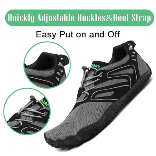 SAGUARO Barefoot Shoes Men's Barefoot Shoes Women's Barefoot Shoes Toe Shoes Outdoor Fitness Shoes Non-Slip Trail Running Shoes Barefoot Shoes with Zero-Drop Solhe, Size 35-48 EU3