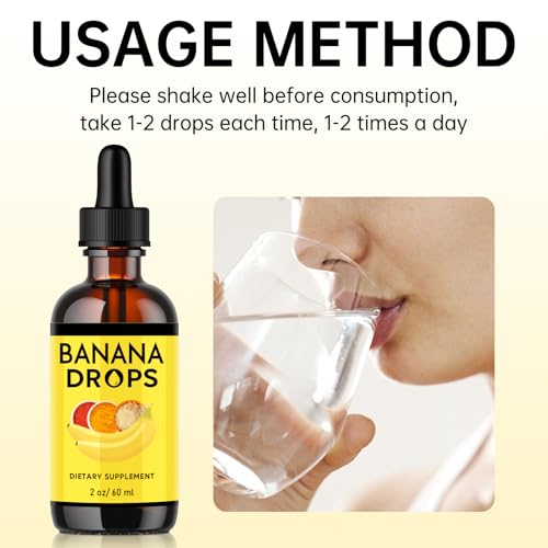 Banana Drops Original Banana Extract Liquid for Weight Health 2 PCS 6