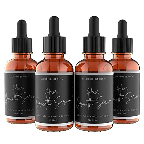 4 Pcs Allurium Hair Growth Serum for Black Women, 2023 New Allurium