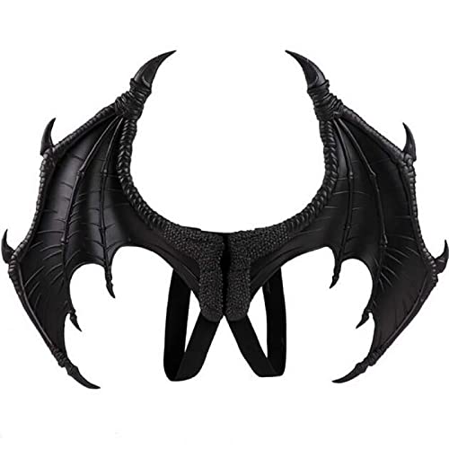 Halloween Carnaval Kostuum Cosplay Demon Dragon Wings For Kids, Demon Dragon Wings Tail Mask Set, One Size,Black - Image 5