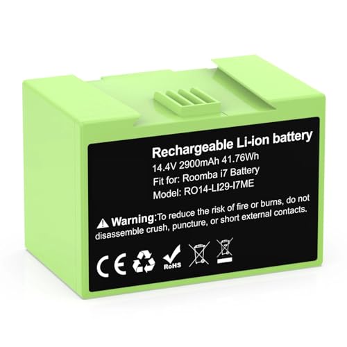 Batería De Repuesto Compatible Con iRobot Roomba Series e & i, 14,4V 2900mAh Li-Ion Para Robot Aspirador, Celdas Grade A, BMS Integrado, ABL-D1 ABL-D2 4624864