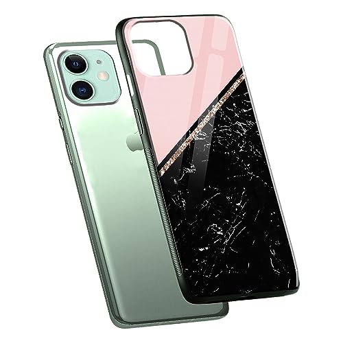 Image of COLORflow Back Cover Compatible with iPhone 11 | Black Marble Pink | Shockproof TPU Bumper Cover with Camera Protection Back Cover Compatible with iPhone 11