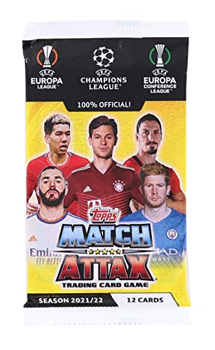 UEFA Champions League 2021/22 Topps Match Attax Pack | 12 Cards Per Pack