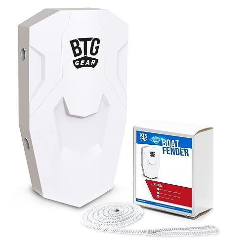 BTG GEAR Heavy Duty Marine Modular Boat Fenders Bumpers for Docking w/Free 5 ft Fender Lines, Boats up to 27 ft for Docks/Bass/Jon/Pontoon