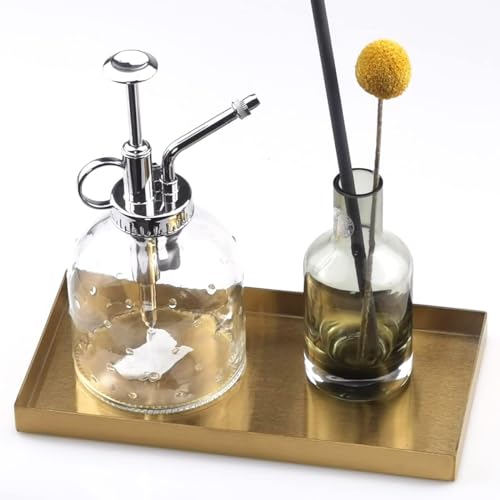 Freelove BRASS GOLD VANITY TRAY S Sanding Gold Metal Vanity Tray Lettering thumb #6