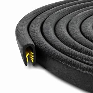 Seal Rubber U-Profil Türkantenschutz Schwarz D012-25F
