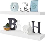 BAMEOS Floating Shelf ,Wall Shelf,Decor Wall Mounted Shelves ,Hanging Shelf Set L24xW6 for Bathroom