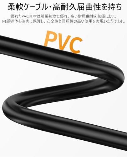T Tersely for HDMI ケーブル HDMI 2.1 8K＠60Hz対応 超高速 48Gbps 8K/4K/2k HDRダイナミックディスプレイ 3Dビジュアル技術 立体映像 ティアリング防止 安定性 VRR/可変リフレッシュレート 音画同期 六重安全保護 PVC 高耐久 メッキ端子 1080P eARC HDMIポートあるデバイス対応 HDTV の商品画像 7