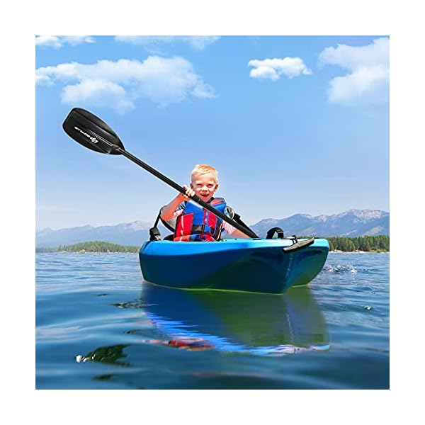 Goplus 6FT Youth Kayak, Kids Recreational Rowing Fishing Boat w/Paddle