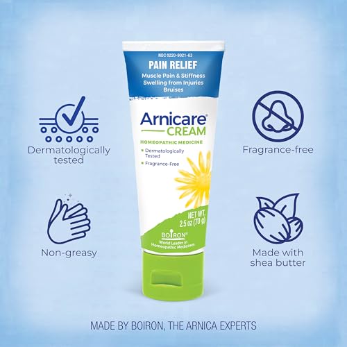 Boiron Arnicare Cream for Joint Pain, Muscle Pain, Swelling, Soreness, Stiffness, and Bruises - Fast Absorbing and Fragrance-Free - 2.5 oz - image 3