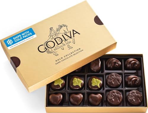 Godiva Gold Dark Chocolate Gift Box, Belgian, Gourmet, 15 Pc | Al...