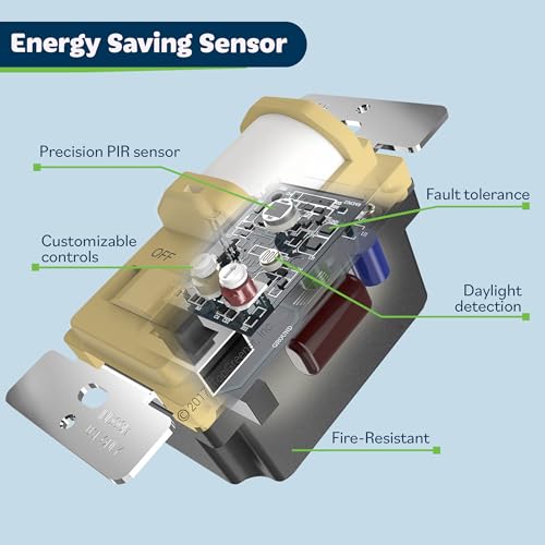 Image of TOPGREENER in Wall PIR Motion Sensor Light Switch, Need Neutral Wire, Gold