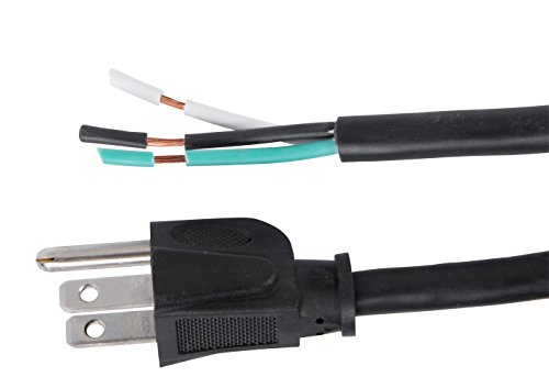 Image of nVent GARDNER BENDER PS615143 6 ft Replacement Appliance Power Cord 14 /3 AWG Heavy-Duty SJTW Cable with Grounded NEMA 5-15 Plug 15A 125V 1875W Power Tool & Appliance Cord (Formerly: Bergen Industries)