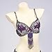 Women's Sparkly Beaded Belly Dance Bra Top Tassel Fringe Crop Top with Bells Carnival Festival Costume