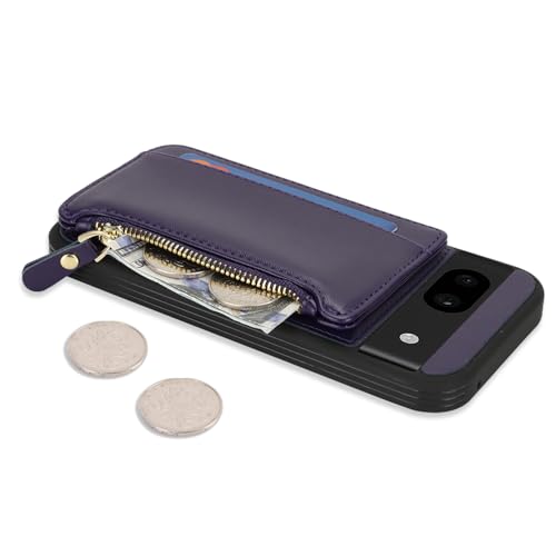 Image of Cavor for Google Pixel 8a Case Wallet with Card Holder, Purple