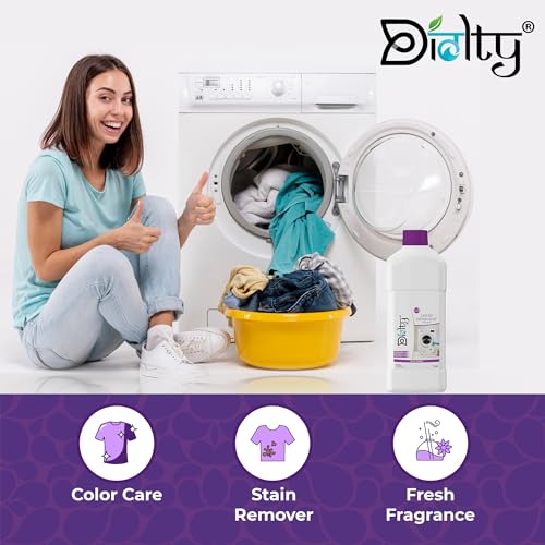 Image of Liquid Detergent 1 Liter | Laundry Liquid for Fabric Daily Wash | detergent liquid for Top Load and Front Load Washing Machine | Balanced PH, Non-toxic (Lavender)