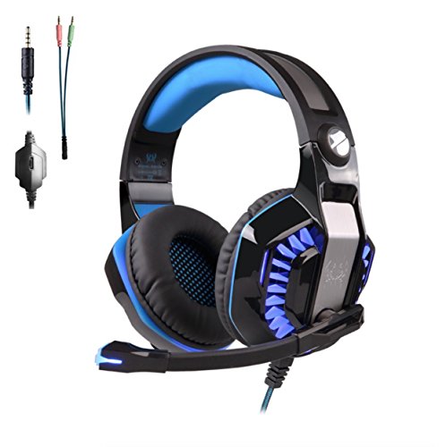 PS4 Headset Gaming Headset for PC Xbox One Headphones with Mic Headset for Gaming Computer(Blue) PS4 Headset Gaming Headset for PC Xbox One Headphones with Mic Headset for Gaming Computer(Blue)