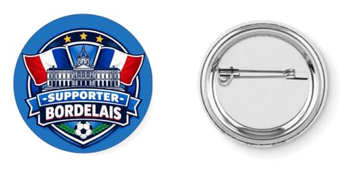 Badge broche pins SUPPORTER BORDELAIS BORDEAUX FOOTBALL CLUB EQUIPE petit cadeau de noël 37mm handmade cadeau humour FOOT