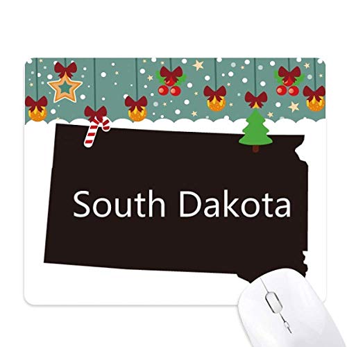 Tapis de souris en caoutchouc South Dakota carte USA haute précision