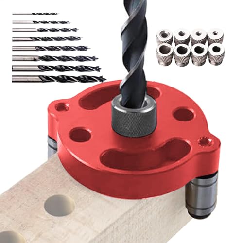 Gabarit de perçage précis en aluminium avec guide réglable pour le bois - 8