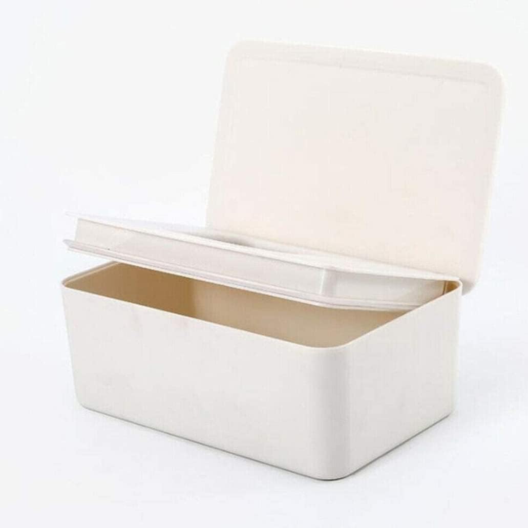 Wipes Dispenser, Baby Wipes Holder, Diaper Wipes Box, Tissue Organizer Box with Lid Sealed Dustproof for Home Office (White, 1 Piece)! : Baby