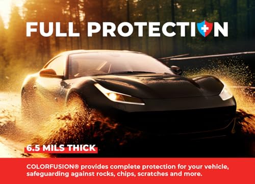 Image of ColorFusion PPF by VViViD, Gloss Piano Black Dry Apply PPF Vinyl Car Wrap Roll 20ft x 5ft