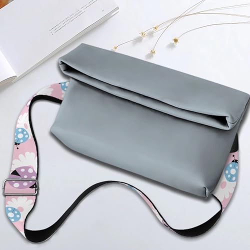 Image of GLENLCWE Ladybug Daisy Wide Shoulder Strap Adjustable Replacement Belt Guitar Style Crossbody Bag Handbag Strap Canvas Straps