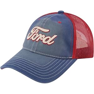 Ford Truck Hat, Logo Mesh Adjustable Baseball Cap with Curved Brim