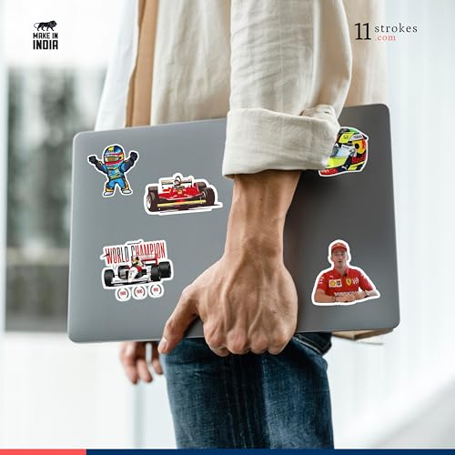 Image of 11 Strokes Stickers Set of 100 f1 Stickers I Formula 1 car I f1 Merch car Sticker I Ferrari - Gifts for Car Lovers