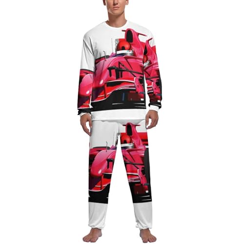 Pijama homme voiture de rallye ensemble haut manche longue et pantalon coton