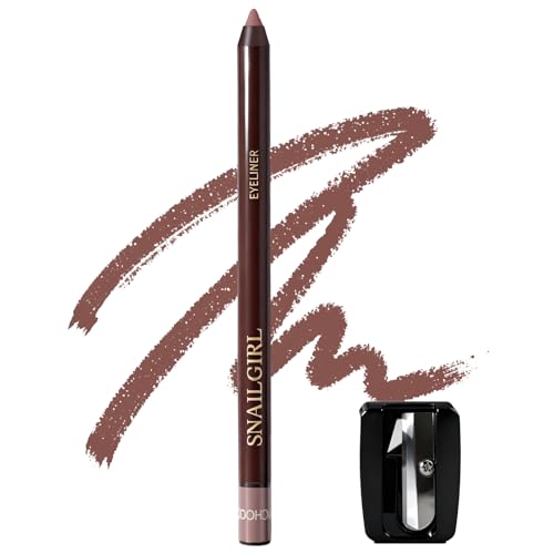 Image of Stone Brown Gel Eyeliner Pencil, Waterproof Smudge-proof Long Lasting Stone Brown Eye Liner, High-Pigmented Smooth Creamy Formula for Mature Women, Eyes Makeup Pen with Sharpener