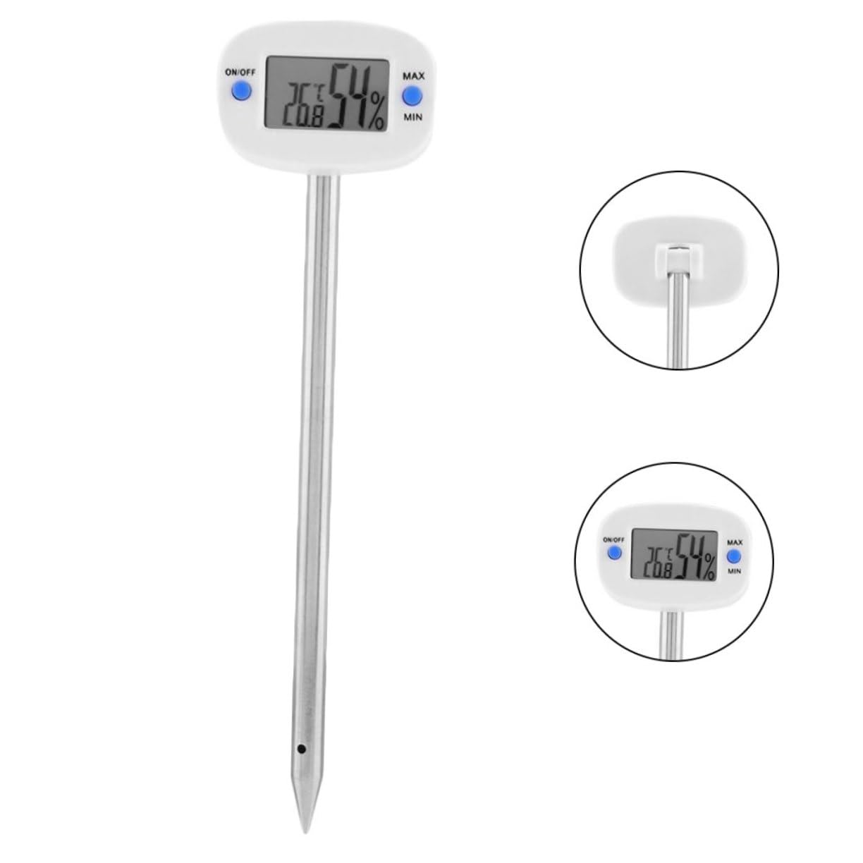 BESPORTBLE 3 Stück Mini Bodenthermometer und Hygrometer Präziser Bodenfeuchtigkeits und Temperaturtester mit Edelstahlsonde für Pflanzenpflege und Gartenarbeit