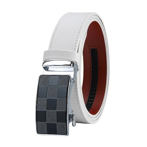 Men's Metal Automatic Buckle Belt, 4.0Cm Adjustable Genuine Leather Belt Pb219wfg-We 115CM
