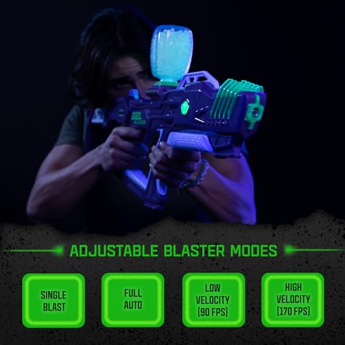 Gel Blaster Starfire XL - Glow-in-The-Dark Supersized Toy Gel Blasters with Water Based Beads - Semi, Full-Auto, Triple Burst Modes & Adjustable FPS - Outdoor Games & Toys - Ages 14+