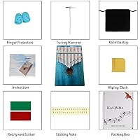Kalimba Thumb Piano 17 Keys, Portable Mbira Finger Piano for Kids & Adults — image 9