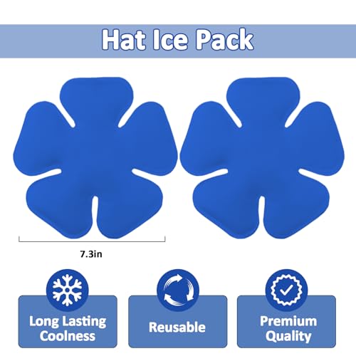 Image of Head Ice Pack for Catcher Helmets, Riding Helmets, Gel Cooling Pack for Heat Relief, Sports Headwear Comfort (2 Pack (Blue))
