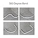 SEIWEI 1M Curved Groove Self Adhesive Shower Water Barrier Flexible Shower Threshold Water Dam Water Stopper Shower Guard White (2PCS, Small)