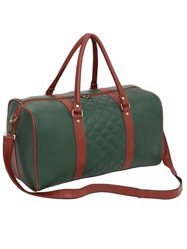 FUR JADEN Store Fur Jaden Vegan Leather 30L Green Duffle Bag - Image 2