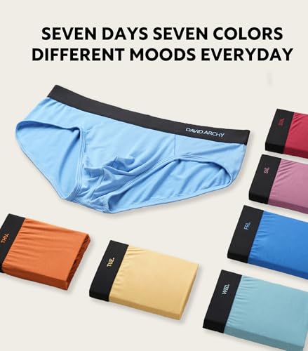 DAVID ARCHY Mens Underwear Briefs Bamboo Rayon Soft Breathable No Fly Support Pouch Underwear For Men 7 Packs4